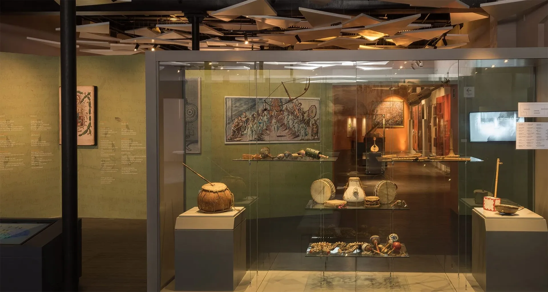 Sala del Museo de la Música Mexicana después de la intervención museográfica